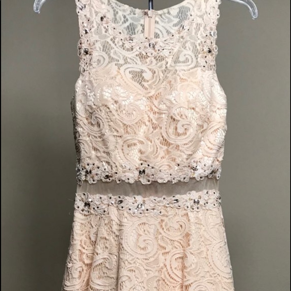 Tan Homecoming Dress